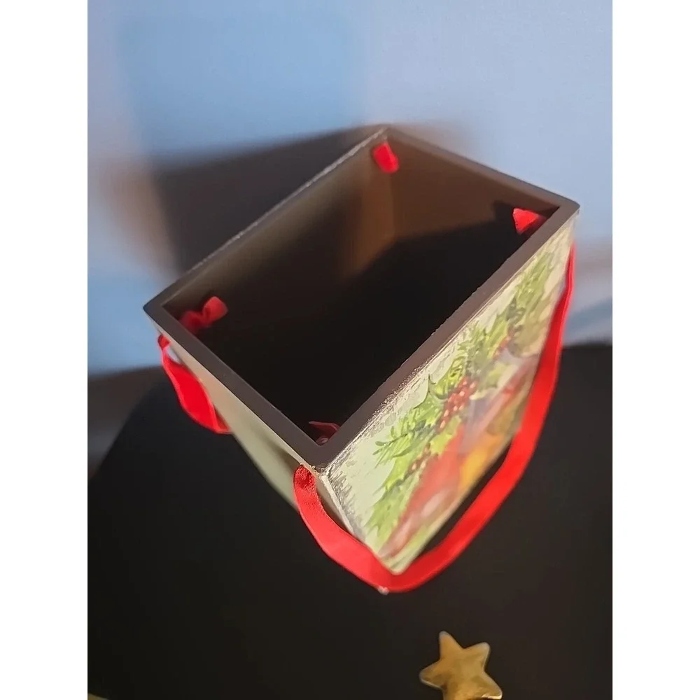 Christmas lot Wired Basket Golden gift box Sign Angel Snowman Bow Christmas Tree